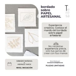 Taller Bordado sobre papel
