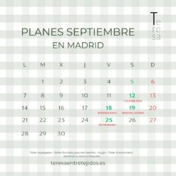 CALENDARIO TALLERES SEPTIEMBRE 2026