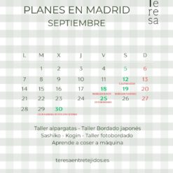 CALENDARIO TALLERES SEPTIEMBRE 2026