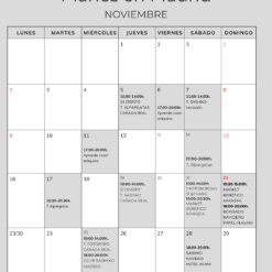 CALENDARIO ACTIVIDADES NOVIEMBRE 2026